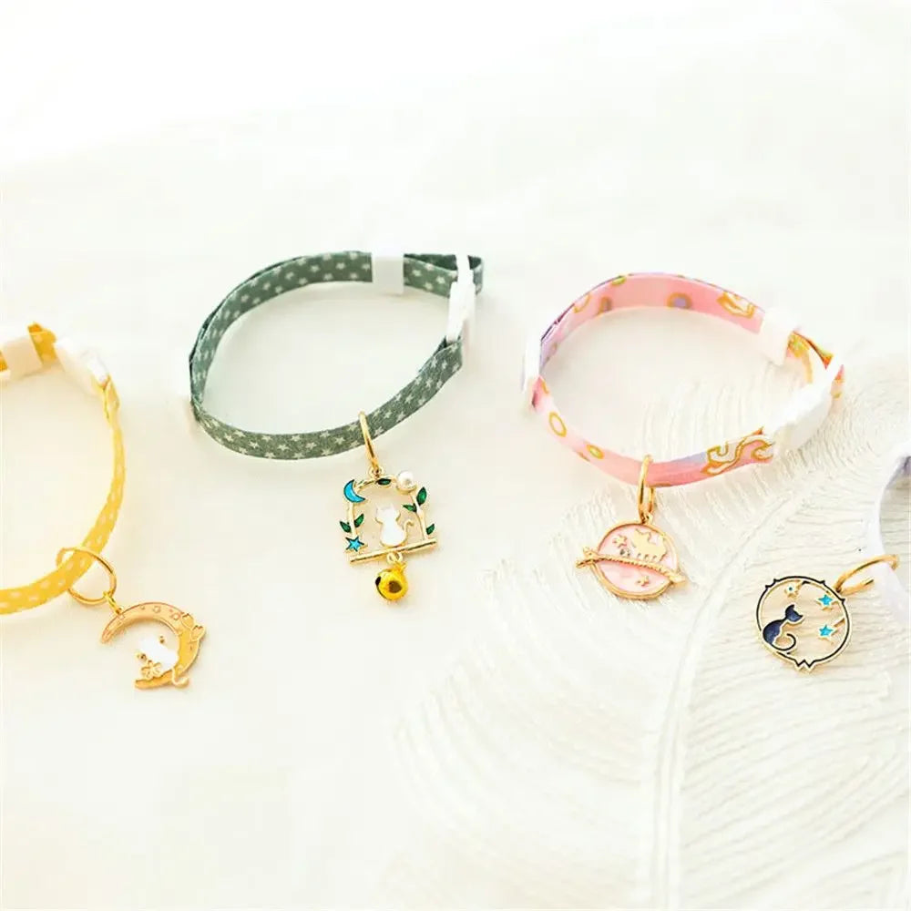 1PC Cute Kitten Collar Pet Cat Safety Necklace Breakaway Adjustable Cats Collar Puppy Collar Cat Pendant Puppy Cat Pet Supplies