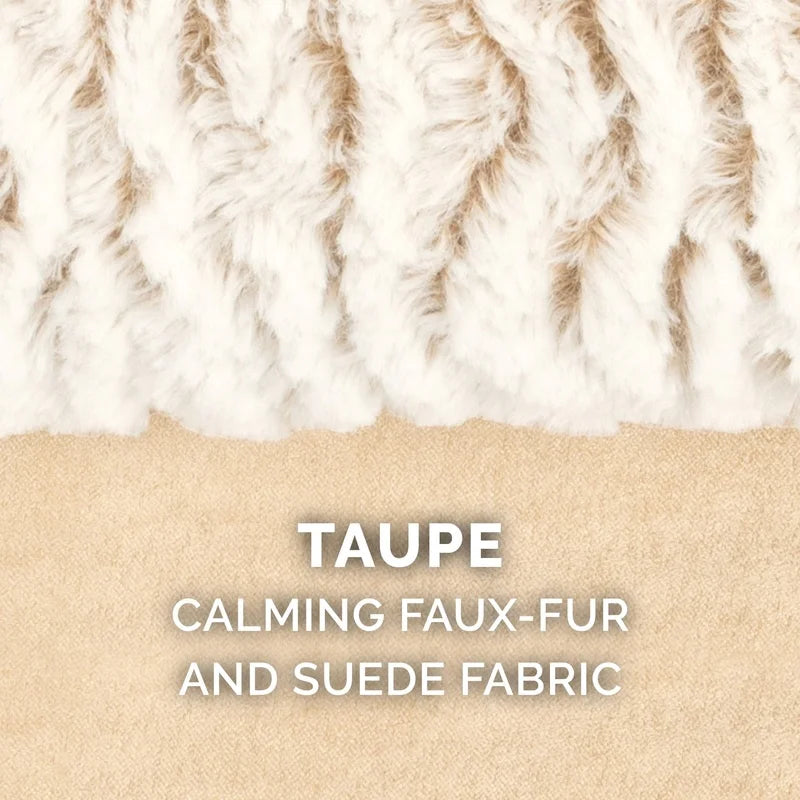 Orthopedic Dog Cat Bed Faux Fur Pillow Top Non-Slip Supportive Mattress Easy Clean Soft Bedding