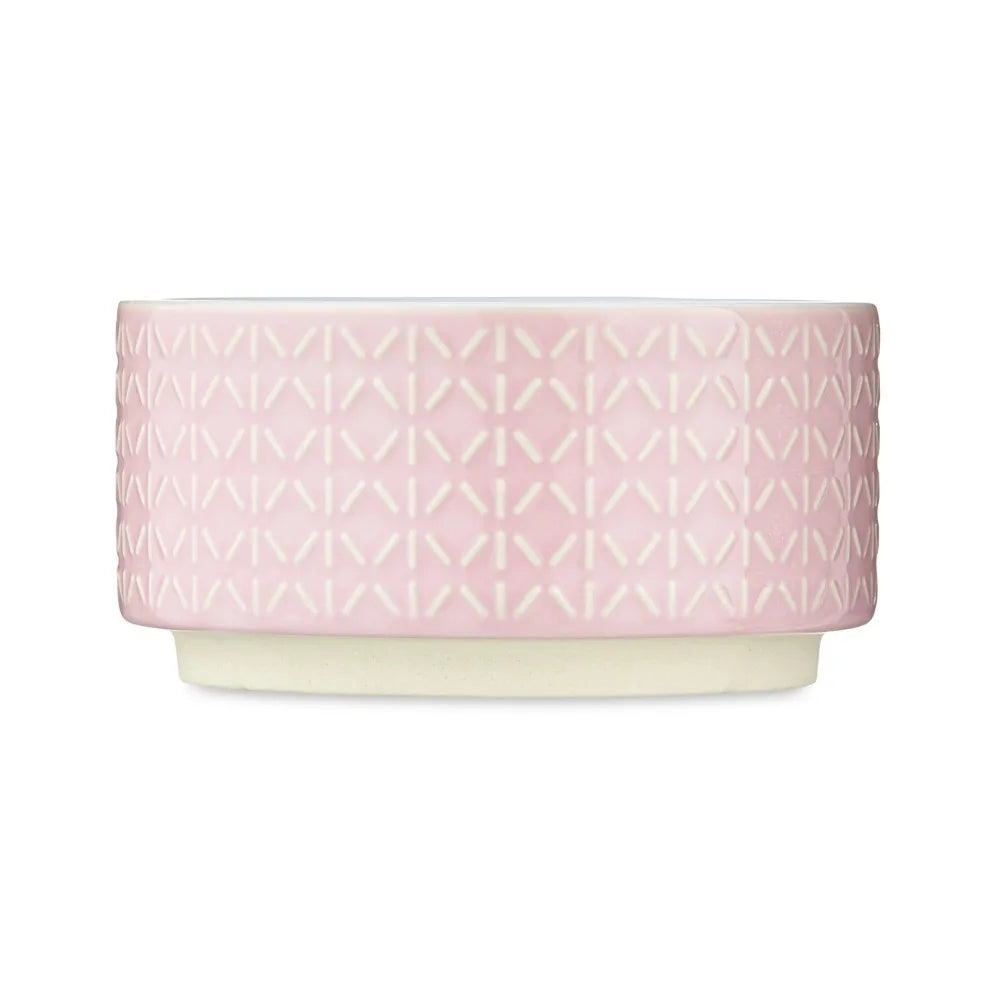 Small Ceramic Pet Bowl, Pink, Dog
