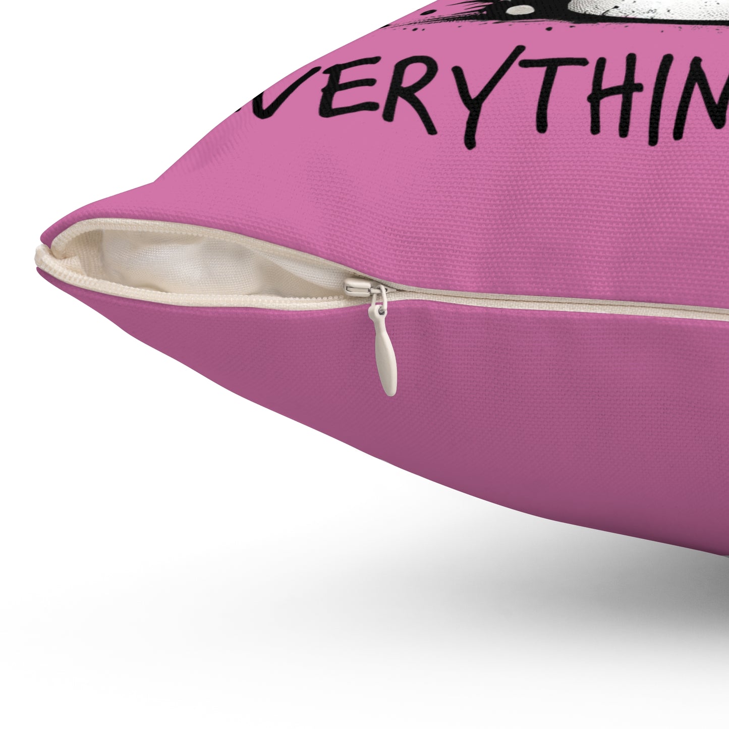 Square Pillow — Funny 'It's Fine I'm Fine Everything Is Fine' Coffee Monster Throw Pillow