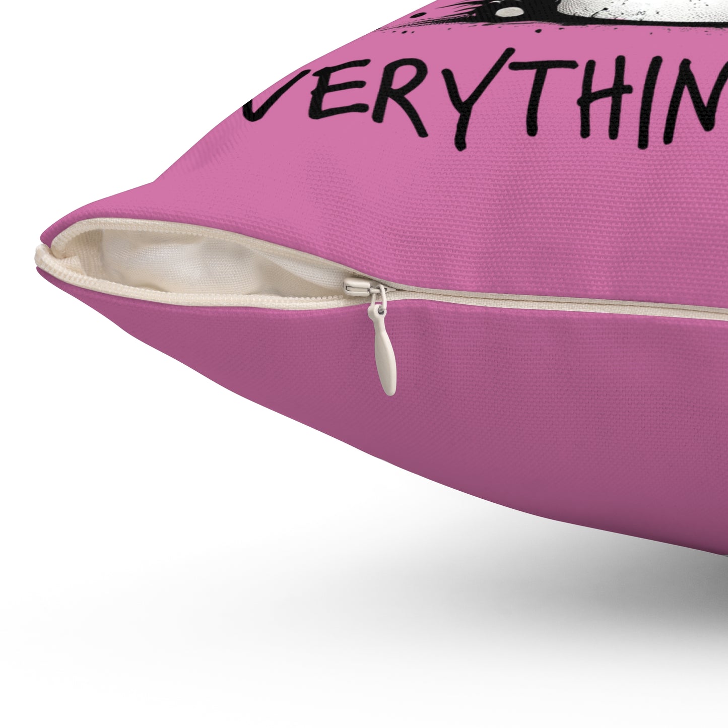 Square Pillow — Funny 'It's Fine I'm Fine Everything Is Fine' Coffee Monster Throw Pillow