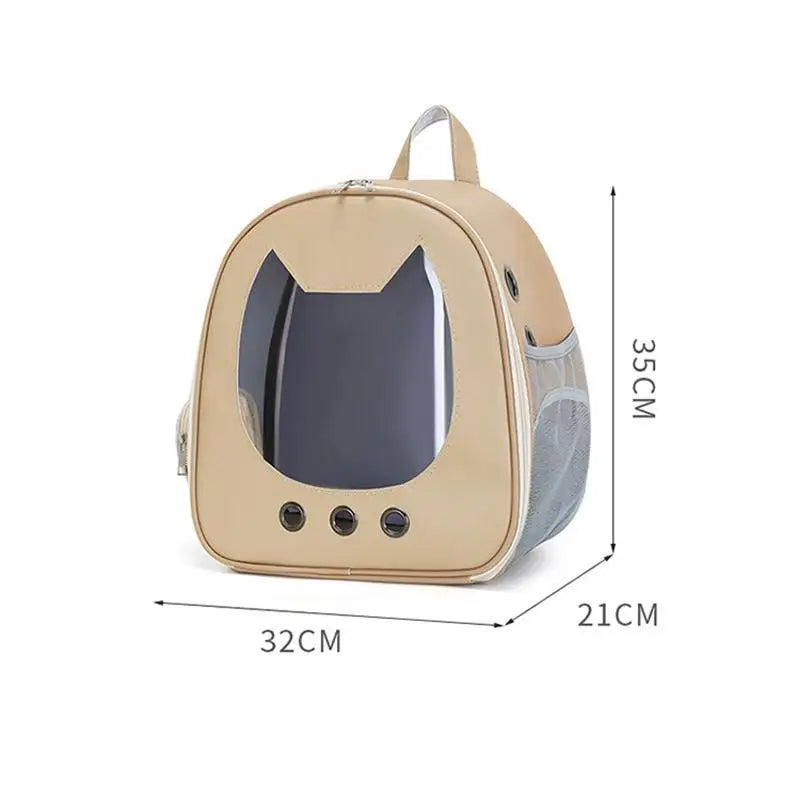 Foldable Cat Carrier Backpack - Lightweight Breathable Pet Travel Bag