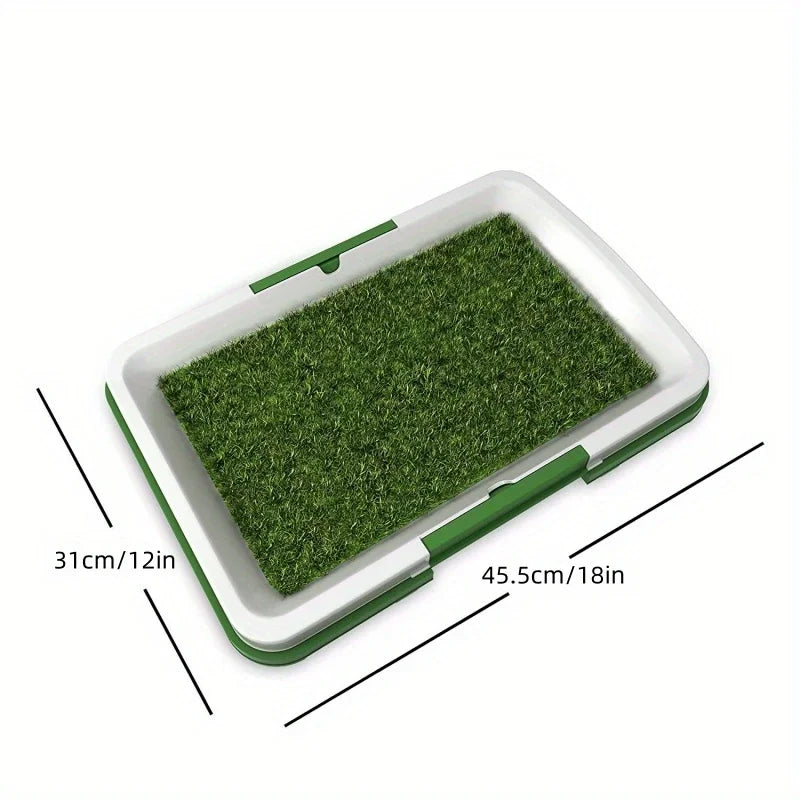 Dog feces training pad with artificial turf, anti-slip pet toilet, odorless indoor puppy toilet, dog training toilet