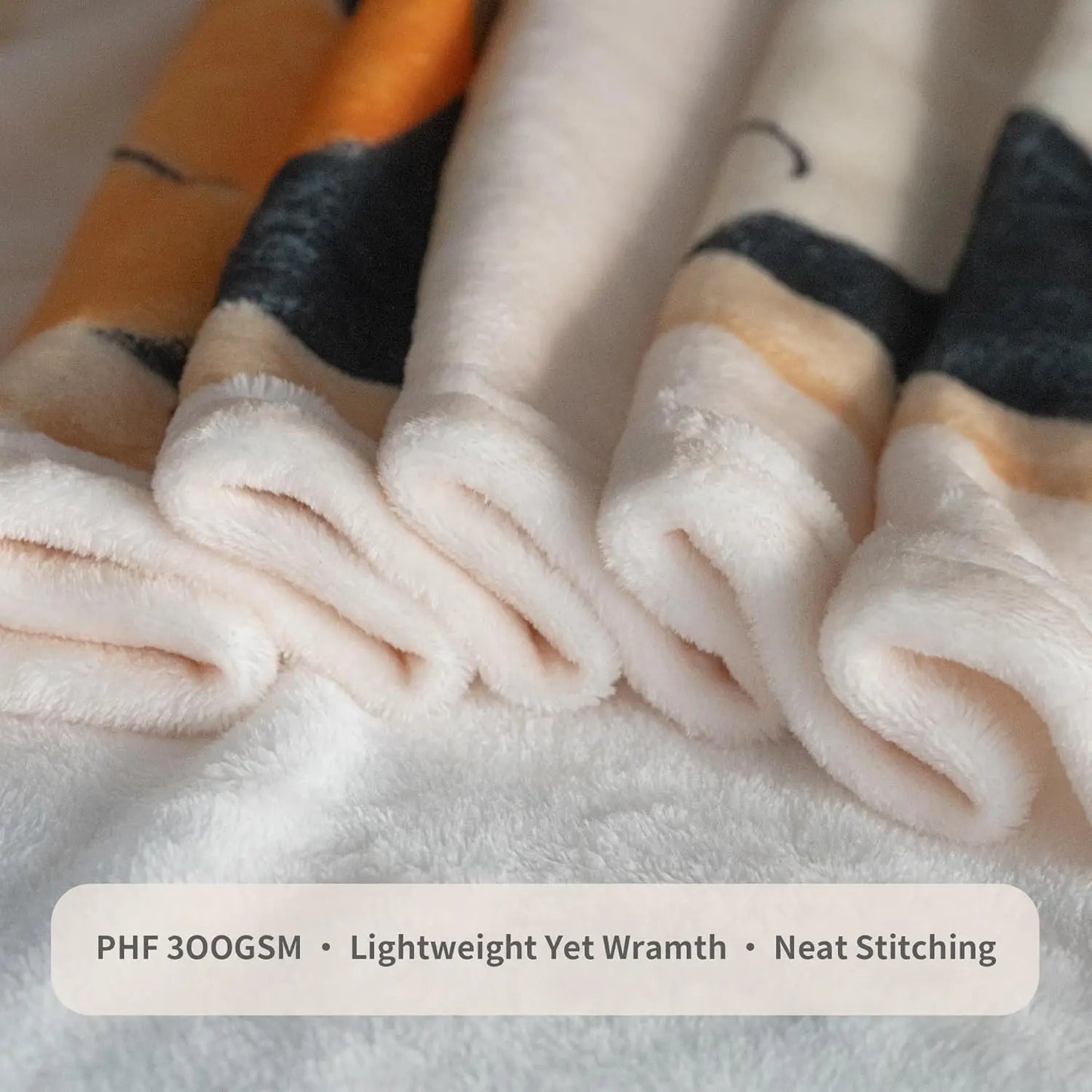 Dog Throw Blanket, Puppy Design, 50x60 Inch, Soft Fleece, Beige, Great Gift for Dog Lovers