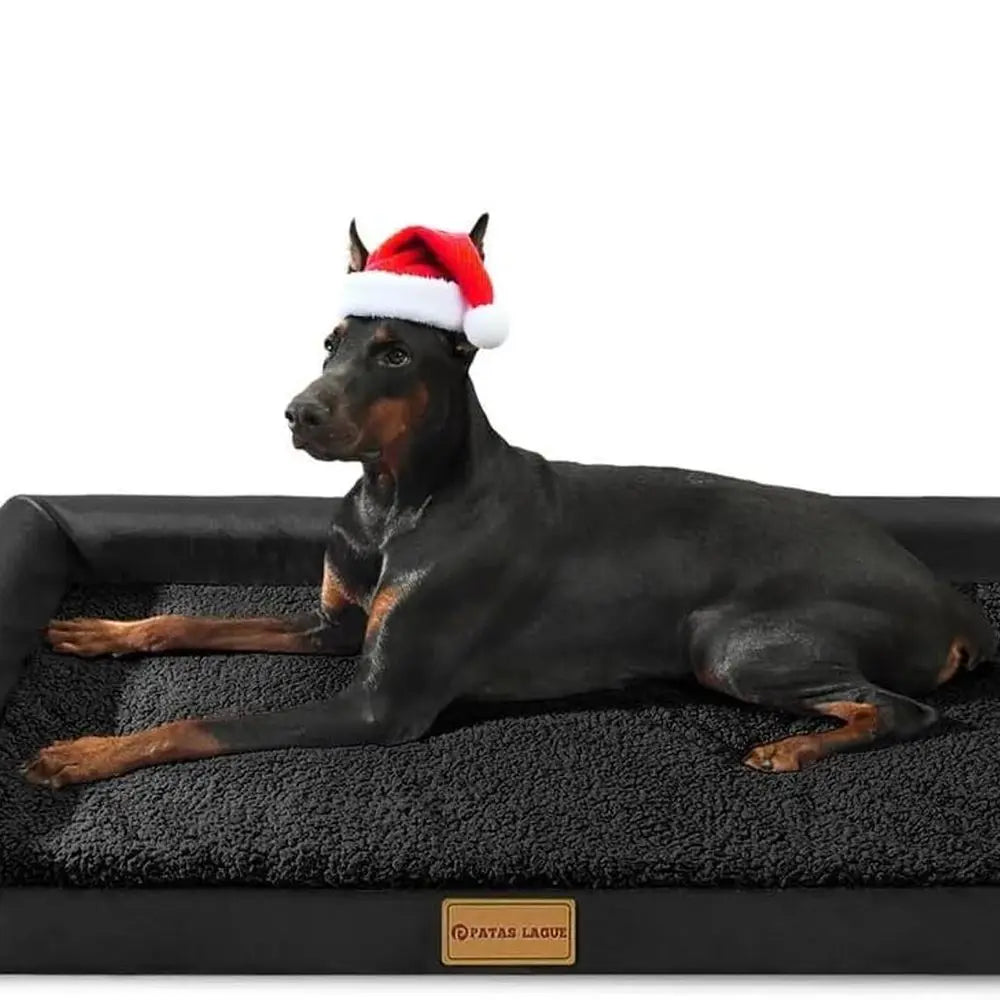 Orthopedic Dog Bed Large Sized Dog 36''X24'', Waterproof L Bolster Medium Pet Sofa Beds with Removable Washable Cover, Soft Comf