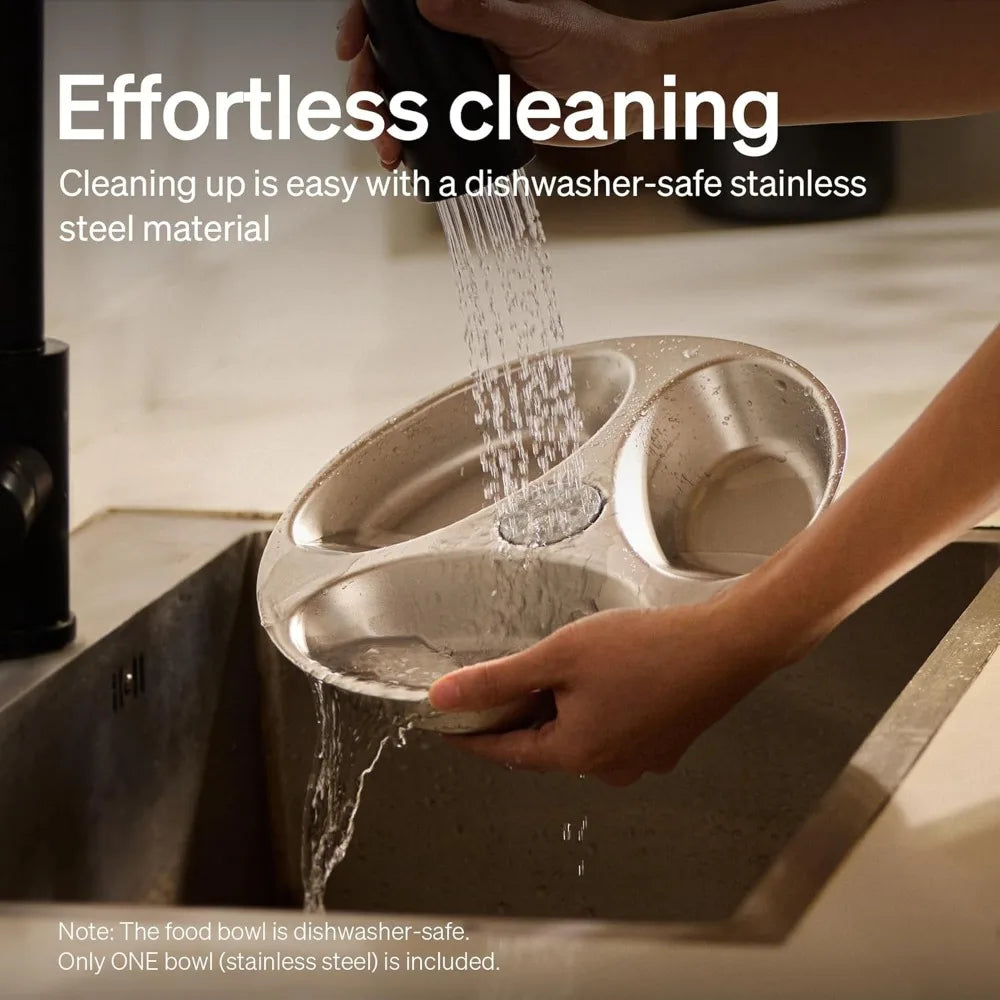 Automatic Cat Feeder Wet Food with Stainless Steel Bowl, Refrigerated Auto Cat Feeder with Semiconductor Cooling, 3 Fresh Meals