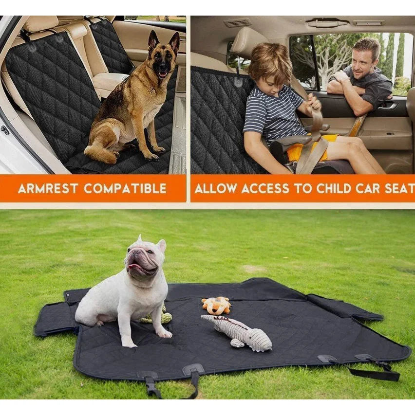 Universal Car Back Seat Cover For Dog Cat Waterproof Auto SUV Truck Rear Seat Protector Mat Nonslip Safety Carry Pet  Outing