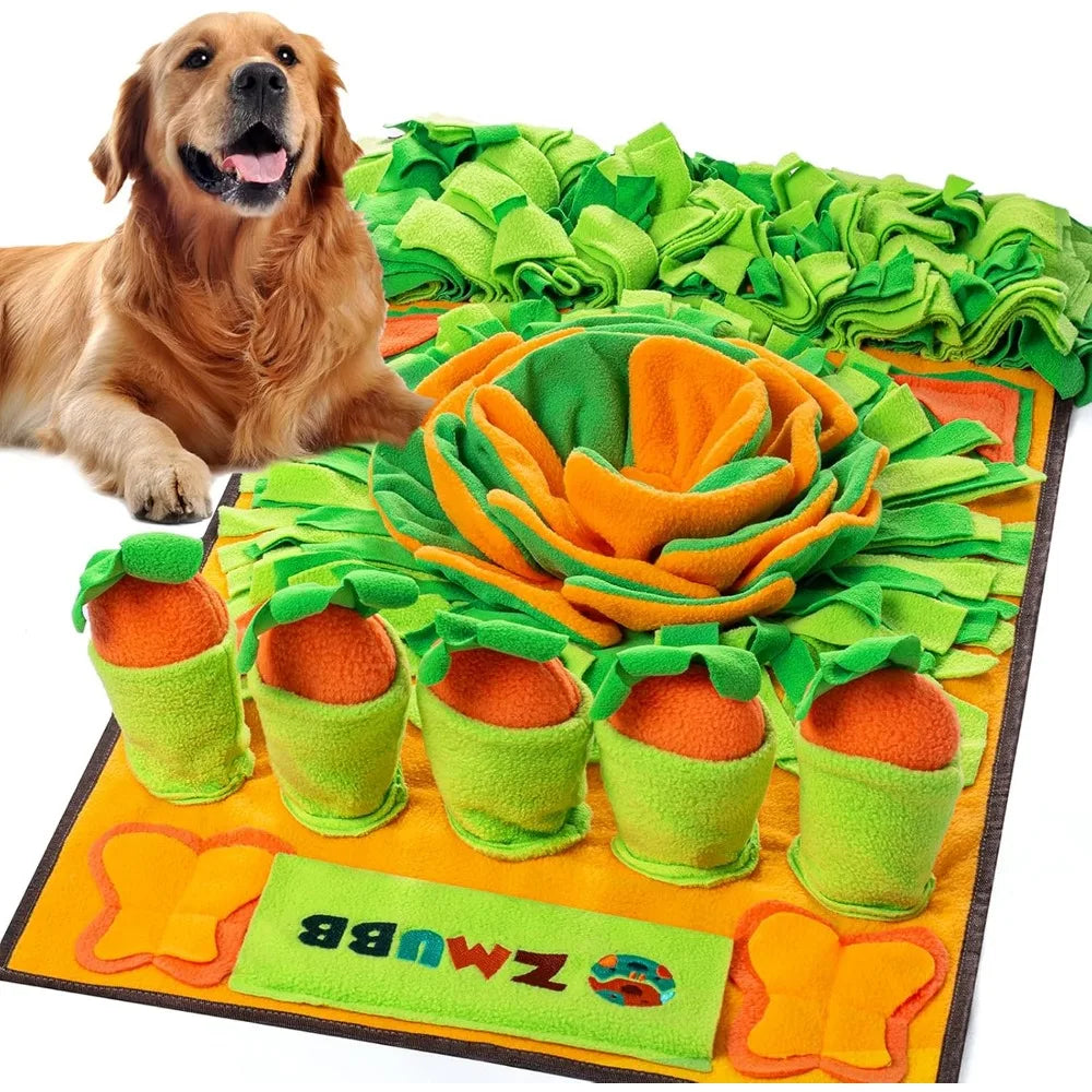 Pet Snuffle Mat for Dogs Sniff Mat Nosework Feeding Mat Slow Feeder Interactive Dog Puzzle Toys for Training and Stress Relief E
