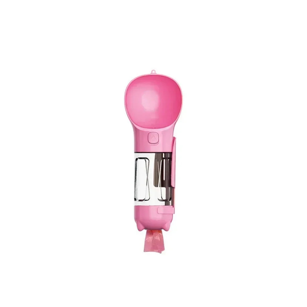 500ml Pet Water Food Dispenser 3 in 1 with Trash Bag Box and Shovel Pet Dog Water Bottle Leak Proof Dog Food Feeder Outdoor