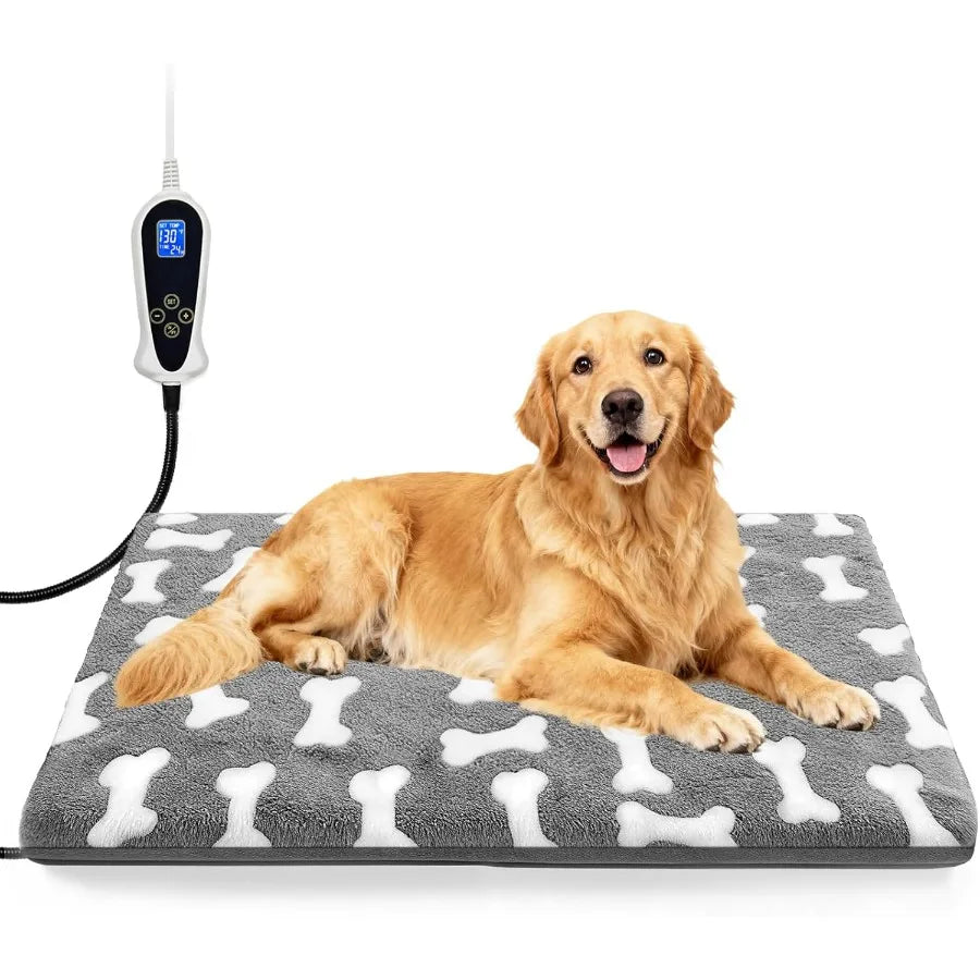 Extra Large Dog Heating Pad 47×30in Waterproof Heating Dog Bed with Smart Constant Temperature Control and Always On Function M