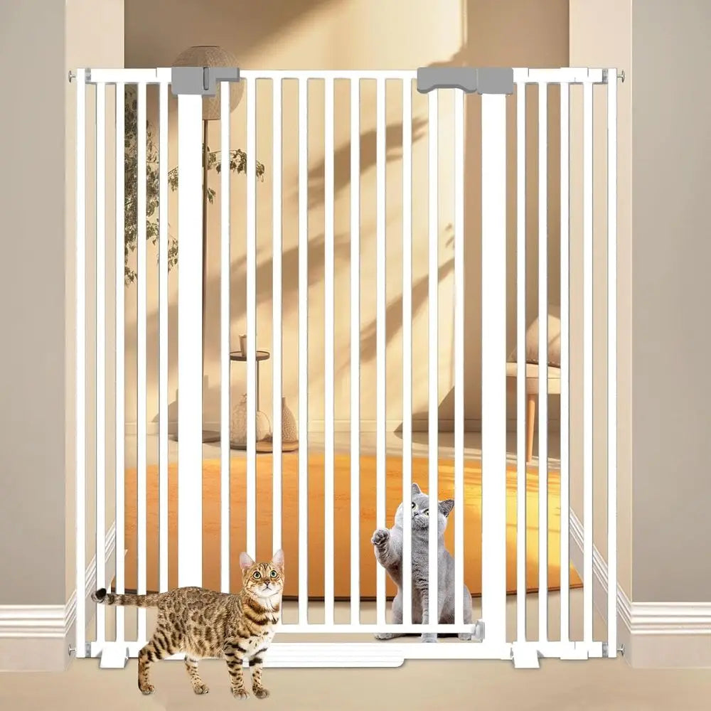 51'' Extra Tall Cat Gate for Doorways 30-49.2'' Wide, Climb Proof Pet Dog Gates for Kitten Dogs, Pressure Mounted No Drilling Ca