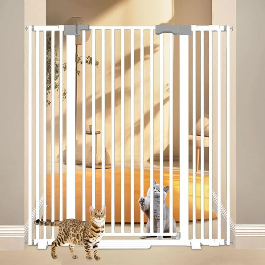 51'' Extra Tall Cat Gate for Doorways 30-49.2'' Wide, Climb Proof Pet Dog Gates for Kitten Dogs, Pressure Mounted No Drilling Ca