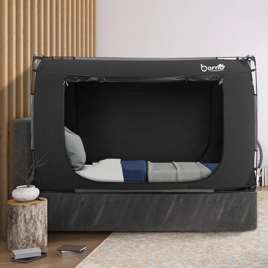 Borna Bed Tent Bed Canopy Twin Size, Portable Sleeping Tents Dream Tents Indoor for Kids and Adult, Breathable Privacy Space on