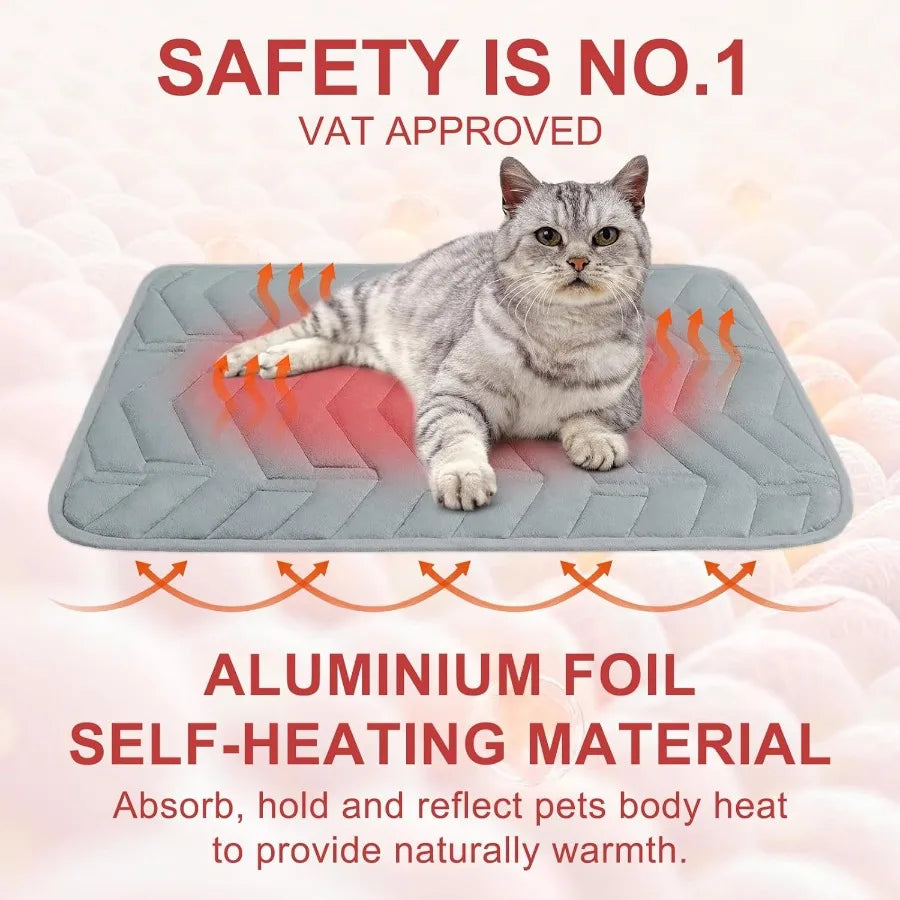 Self Warming Cat Bed Mat Self Heating Dog Pad for Indoor Outdoor Pet House Heated Thermal Warmer Cat Blanket for Kitten Puppy W