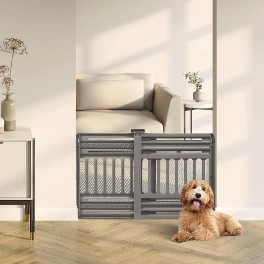 24"-39" Dog Gate, Adjustable Indoor Pet Barrier, Pet Gate for Puppy, Small Dog, Cat, Easy Twist-to-Lock for Doorways & Stairs, P