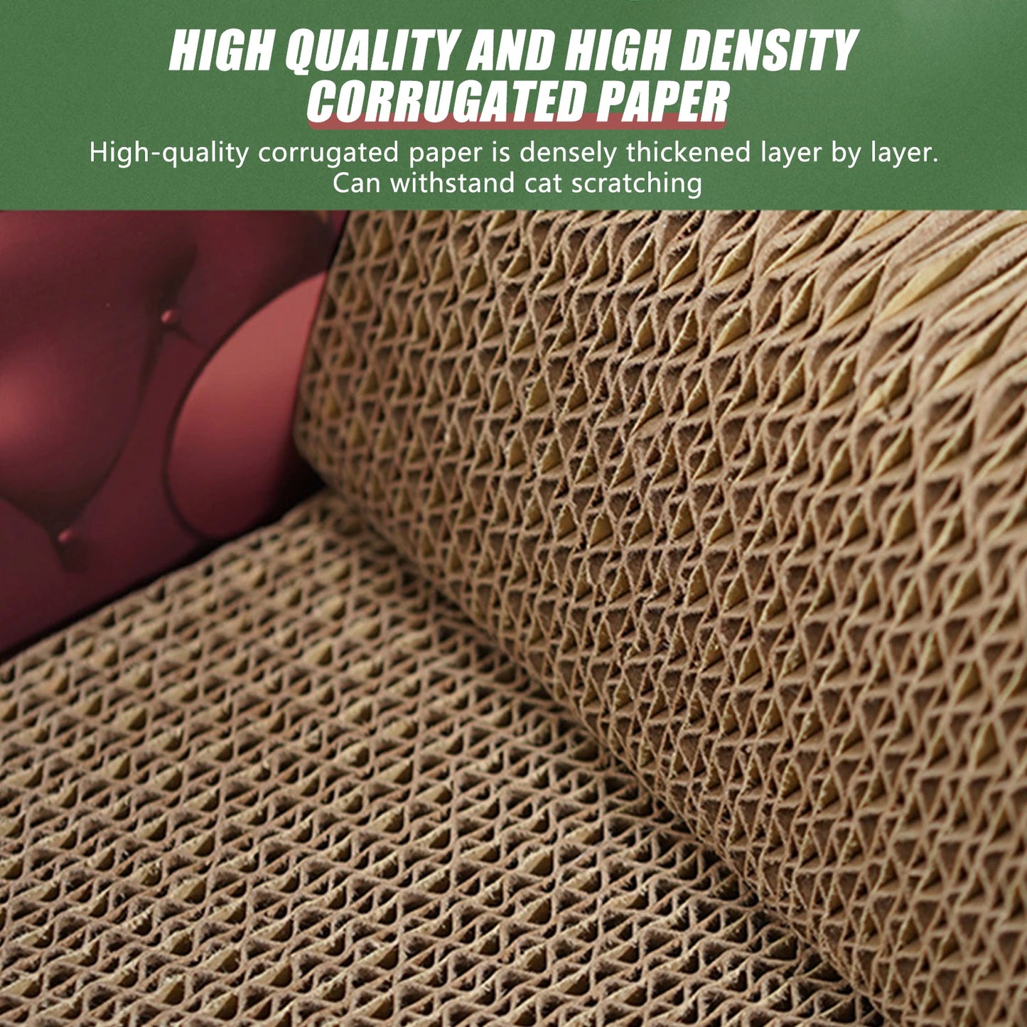 Large Cat Scratcher Couch Cat Sofa Bed Wear-resistant Scratch Lounge Cat Bed Cardboard Toy Pet Supplies Cat Accessories