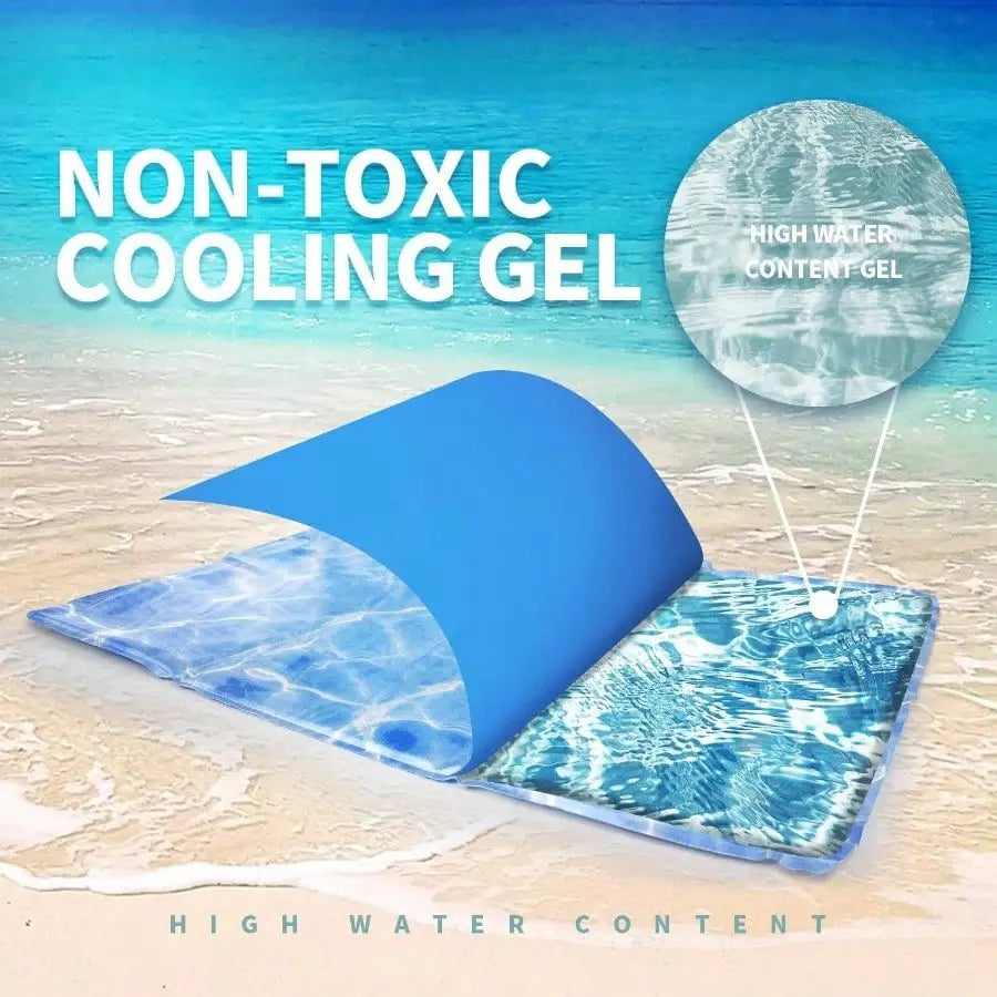 Cool Gel Dog Cooling Pad Pressure - Activated for Small Dogs 19 Inch Blue Comfort Relief Heat Dissipation