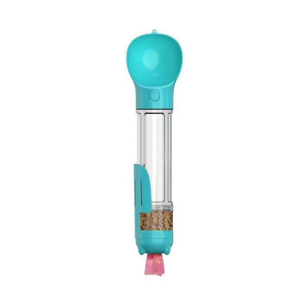 500ml Pet Water Food Dispenser 3 in 1 with Trash Bag Box and Shovel Pet Dog Water Bottle Leak Proof Dog Food Feeder Outdoor