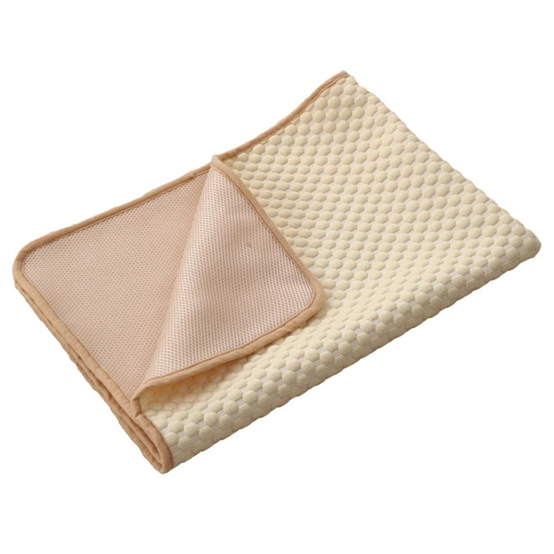 Dog Cooling Mat Summer Pet Cold Bed Cat Sleeping Pad Cool Ice Silk Moisture-proof Mattress Cushion Breathable Ice Pad Blanket