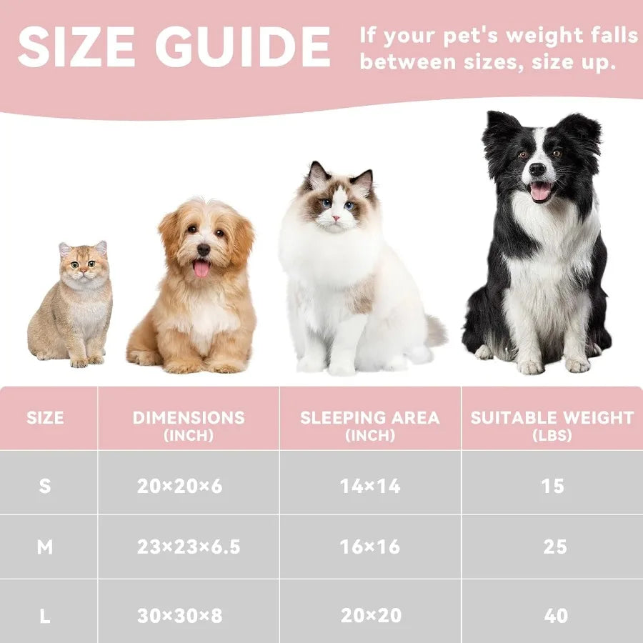 20in Washable Round Donut Cat Bed for Indoor Cats and Small Dogs Puppy Kitten AntiSlip Bottom Calming Comfort Pet Bed Ideal for