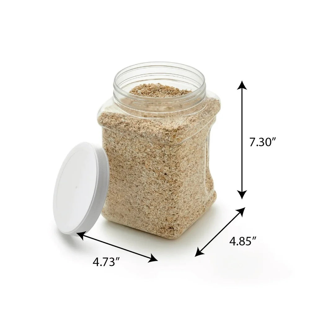 Portable Treat Canister 2 Quart Stackable Storage Pets Secure Screw-On Lid Compact Design Fresh Snacks