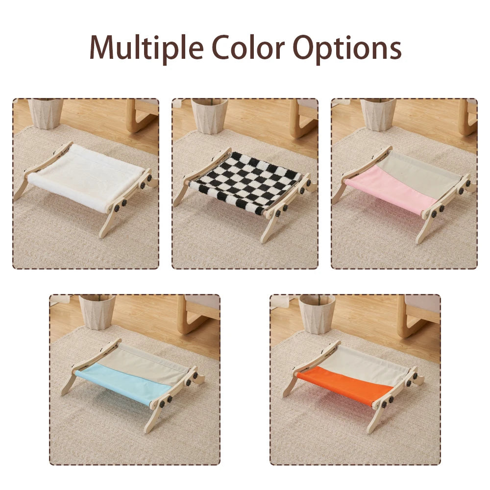 Cat Hammock, Dual-use Cat Window Hammock For Indoor Cats, Adjustable Wood Radiator Beds Cat Window Beds Holds Up 18kg