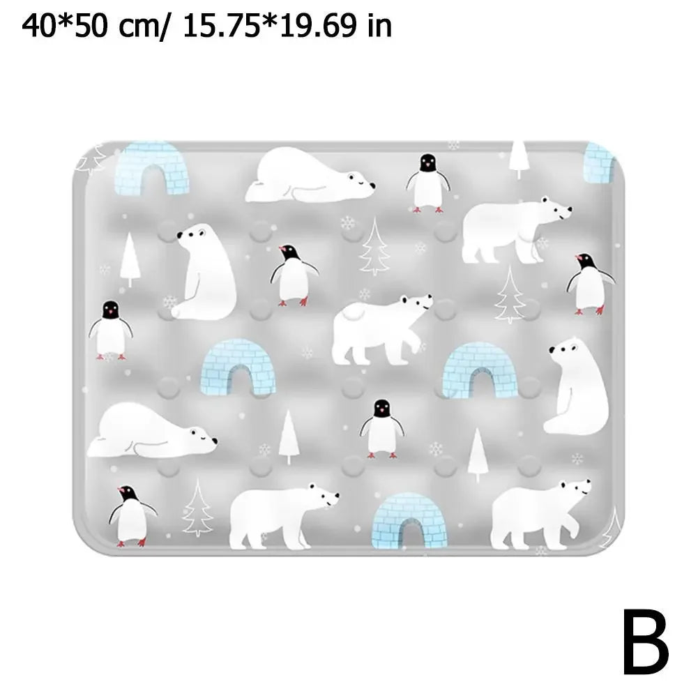Pet Summer Cooling Latex Mat Dog Bed Cat Sleeping Pad Ice Silk Cooling Pad Ice Mat Pet Supplies