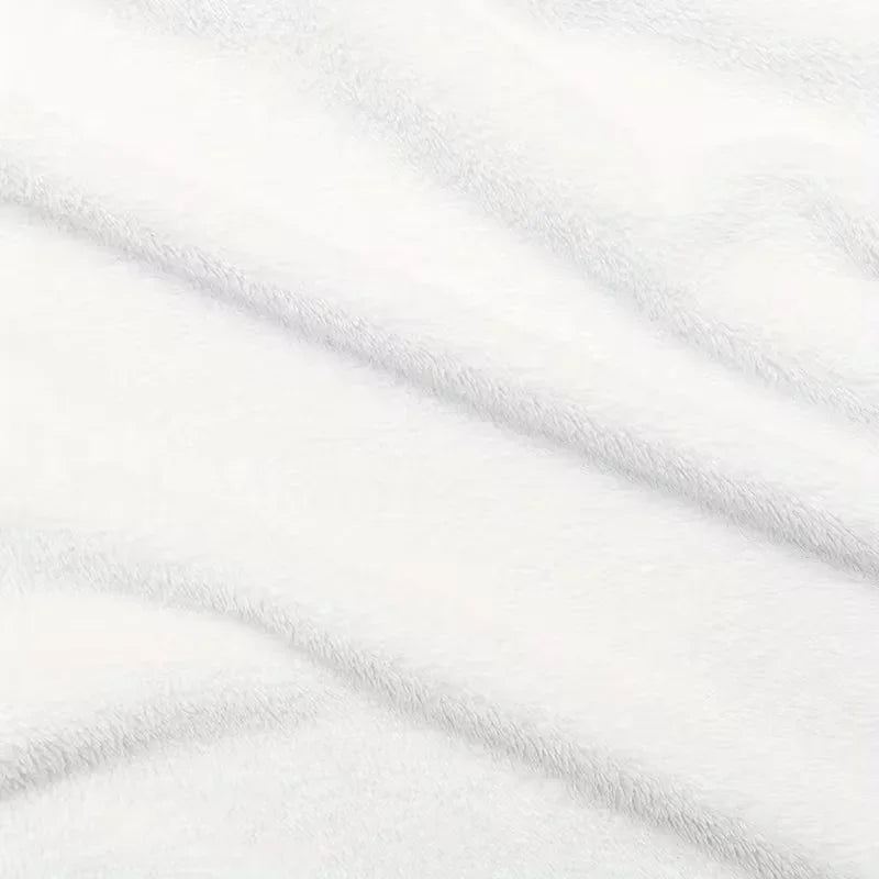 Dog Paw Pattern Flannel Gift Blanket, Soft and Comfortable Polyester Nap Throw for Sofa, Bed, Office Air Conditioning, Travel