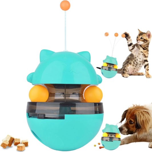 Exciting Intense Blue Interactive Dispensing Toy for Small and Medium Dogs Cats - Engaging Pet Treat Feeder Dispenser