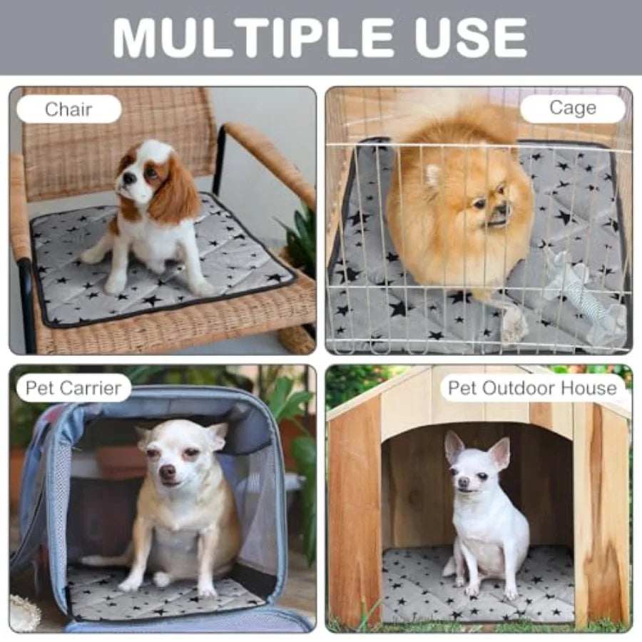 Self Warming Cat Bed Self Heating Dog Mat with Star Pattern for Enhanced Thermal Comfort Reflects Body Heat to Keep Pets Warm W