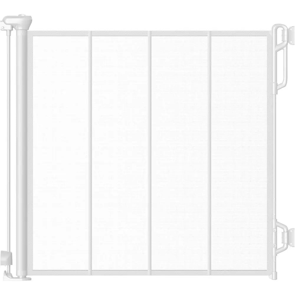 Reinforced Retractable Baby Gate or Mesh Dog Gate,Easy to Use for Stairs, Doorways, Hallways, Indoor, Outdoor, Wide Pet Gate 33.