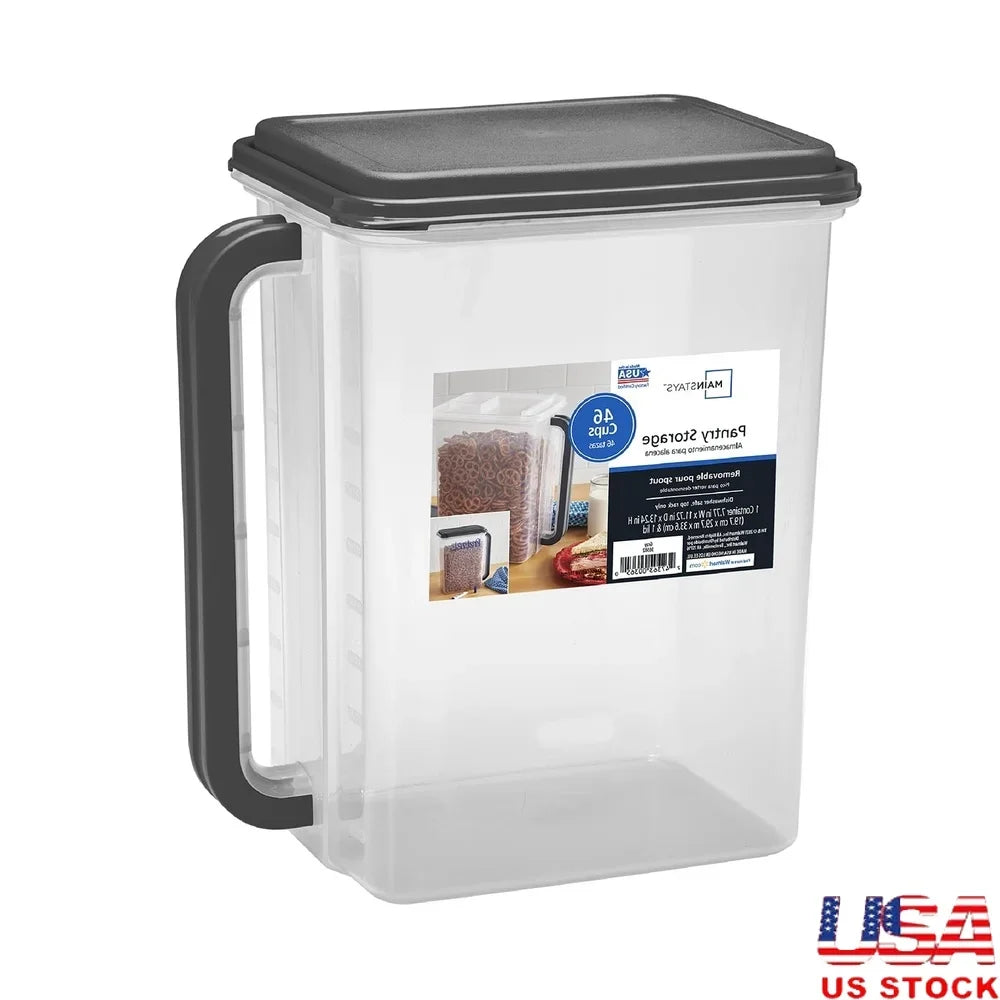 Large 46-Cup Pet Food Storage Container – BPA-Free, Stackable Bin with Handle & Pour Spout – Ideal for Dog & Cat Kibble