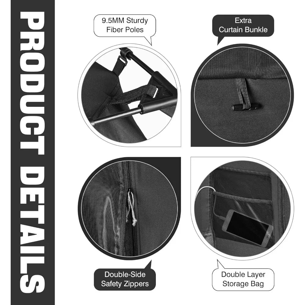 Borna Bed Tent Bed Canopy Twin Size, Portable Sleeping Tents Dream Tents Indoor for Kids and Adult, Breathable Privacy Space on