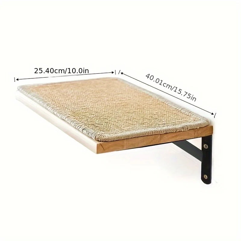 Solid wood cat climbing frame is wear-resistant and does not fall debris. It occupies an area of small sisal pads, cat pads one