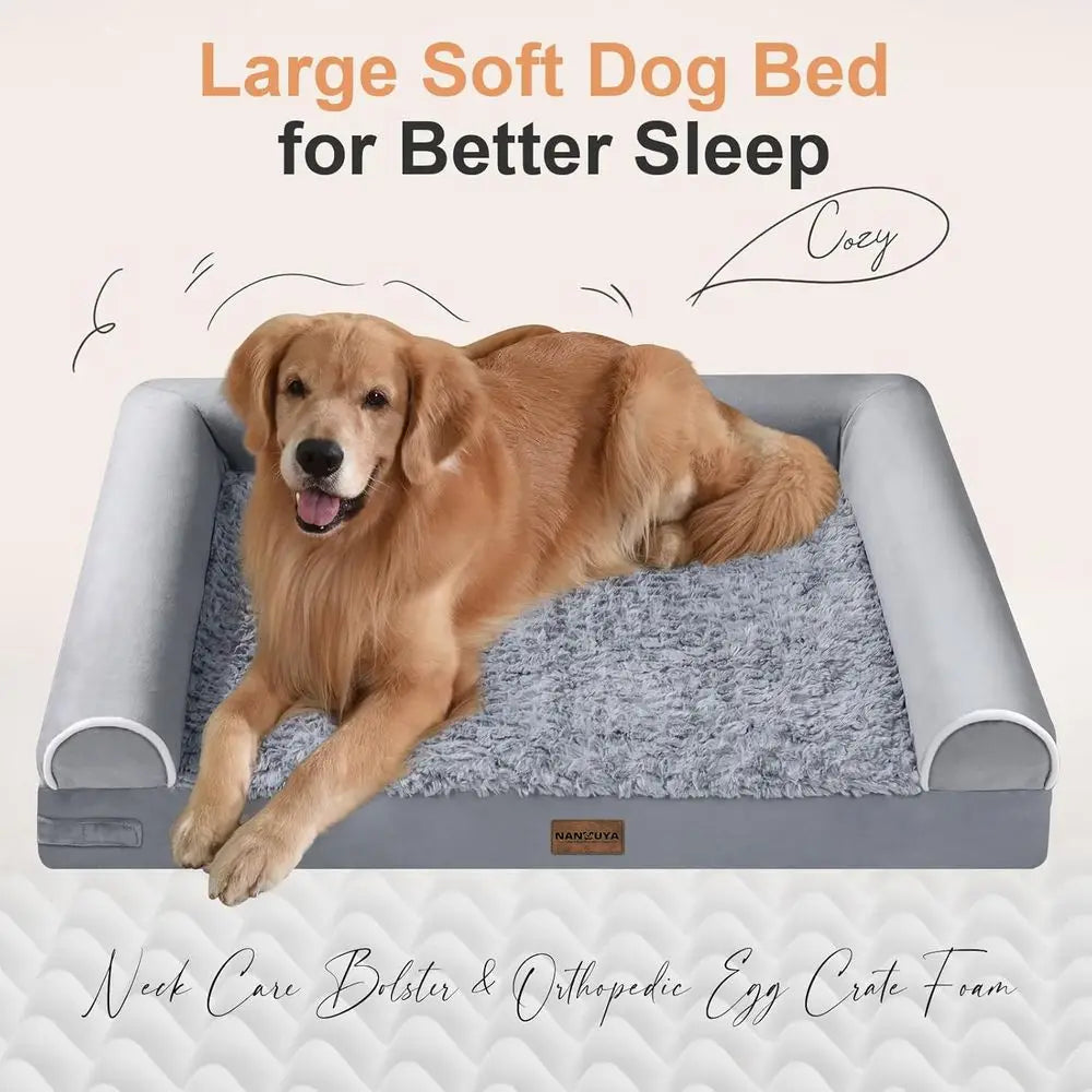 Orthopedic XL Washable Dog Bed with Memory Foam & Waterproof Removable Cover for Large & XLarge Dogs