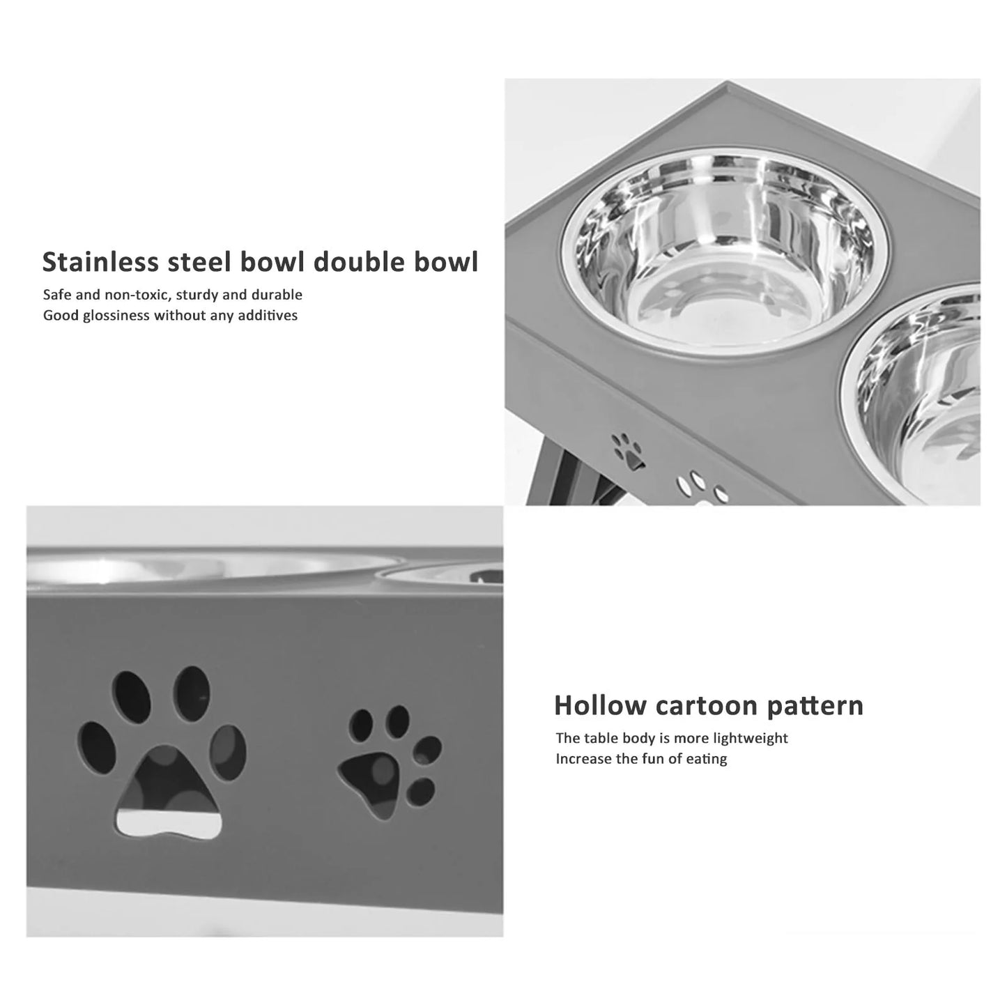 Stainless Steel Elevated Dog Bowl Non-Slip and No Spill Design Bowl Pet Supplies Suitable for Promote Healthy Digestion Xuan-US