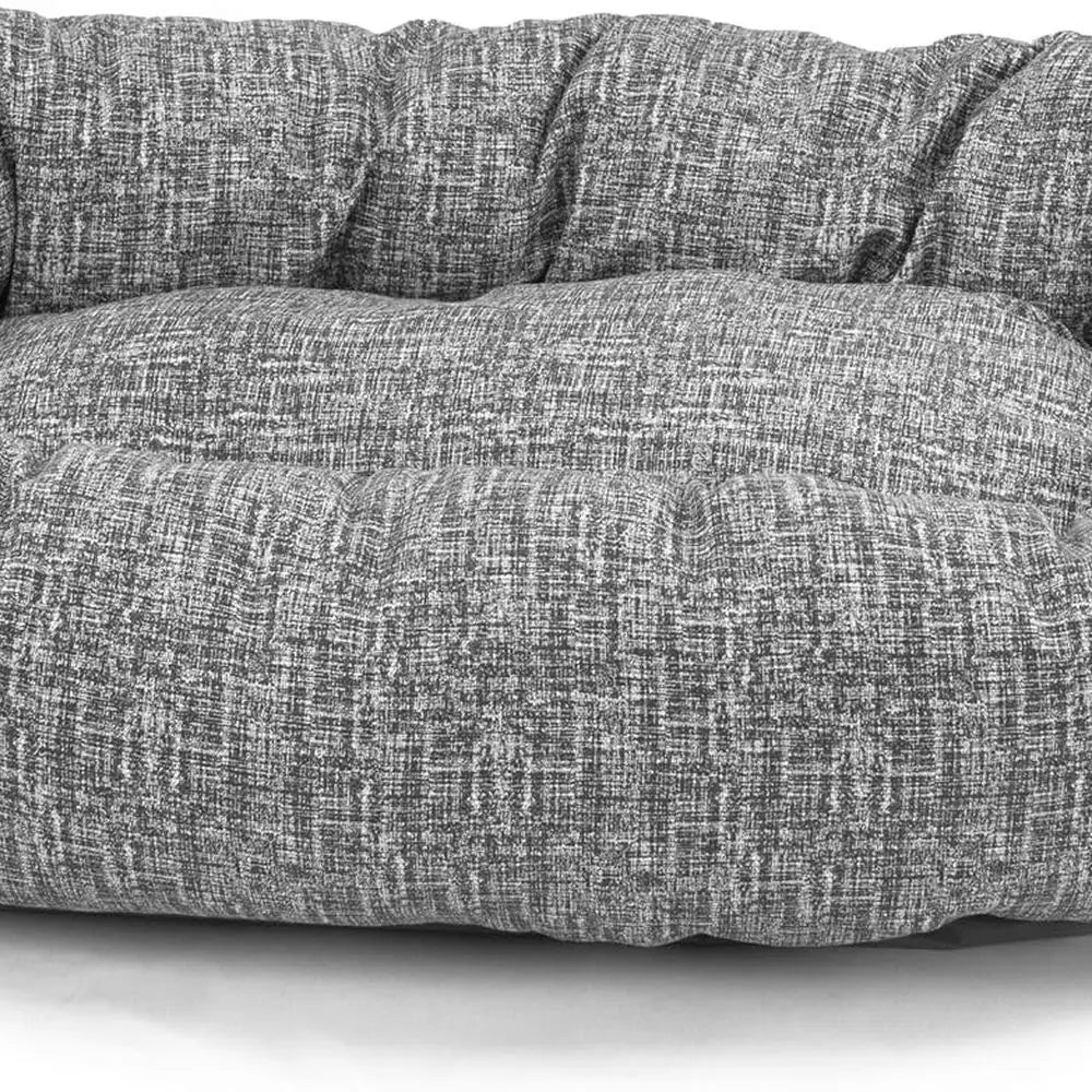 52 Inch Bagel Calming Dog Bed Washable – Cozy Soft Round Dog Bed Spine Support for Dogs to Rest Their Head - Fluffy Donut Puppy