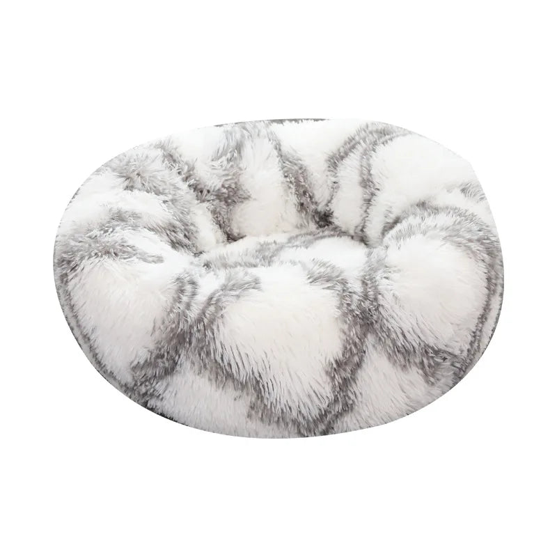 Cat Beds Washable Soft Pet Kennel Winter Thickened Warm Donut Round Pet Plush Nest Comfortable Sleeping Cat Bed Supplies