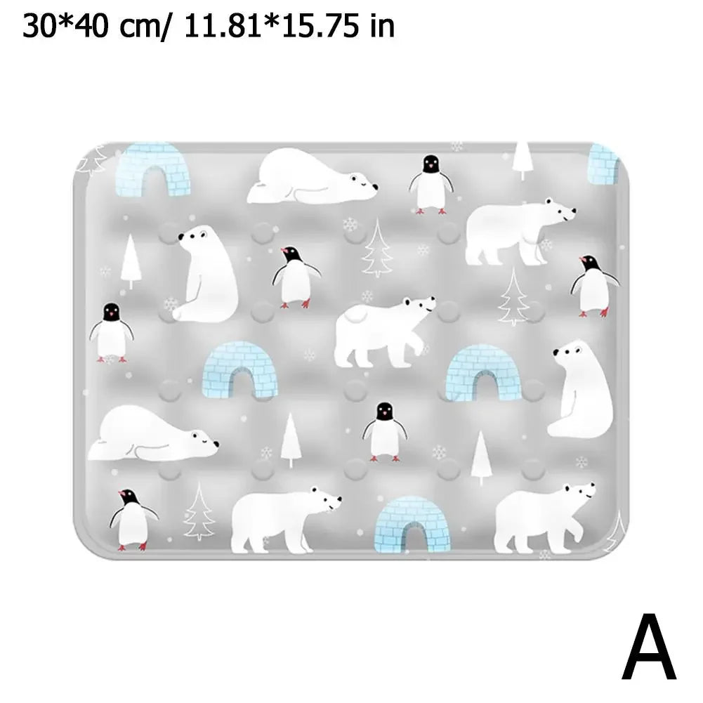 Pet Summer Cooling Latex Mat Dog Bed Cat Sleeping Pad Ice Silk Cooling Pad Ice Mat Pet Supplies