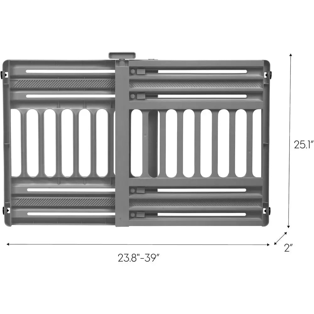 24"-39" Dog Gate, Adjustable Indoor Pet Barrier, Pet Gate for Puppy, Small Dog, Cat, Easy Twist-to-Lock for Doorways & Stairs, P