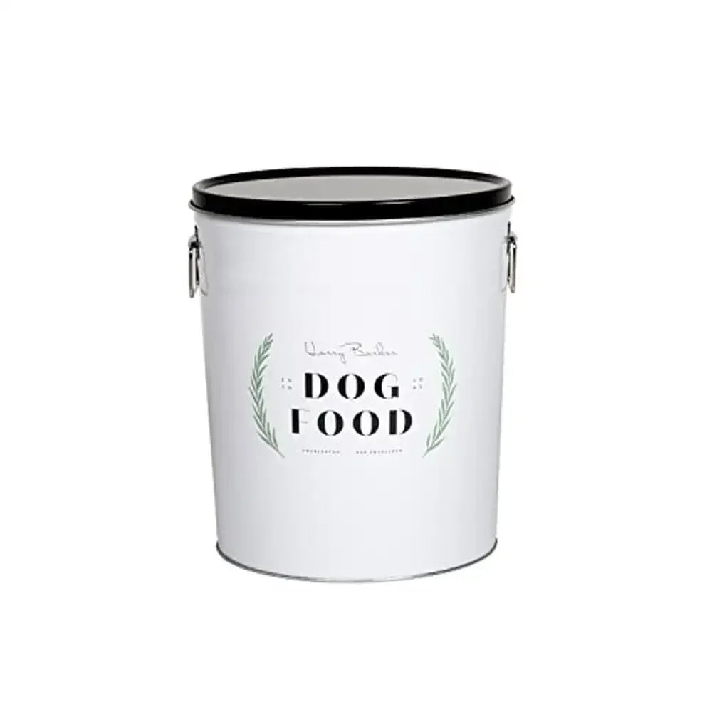 Pet Food Storage Container Airtight Seal Galvanized Metal Small Size Display Option