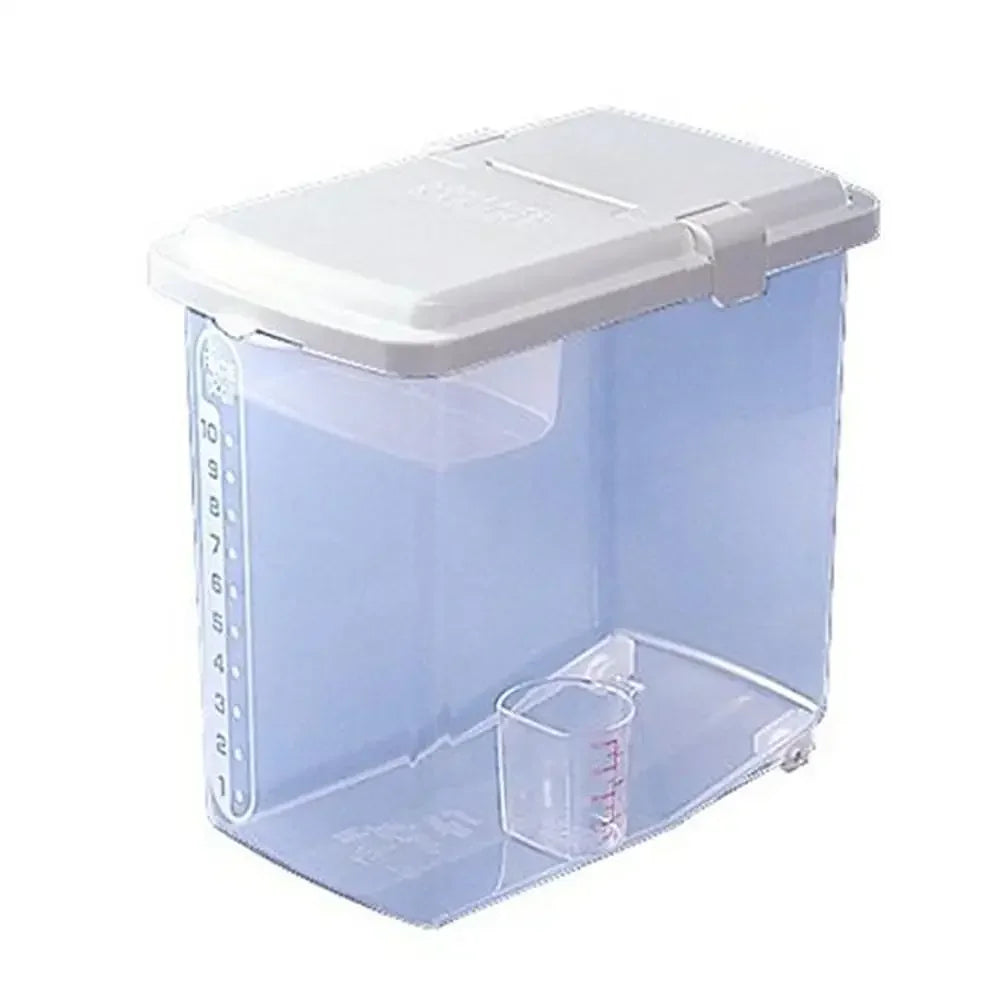 Large Japanese Rice and Pet Food Storage Container 22 lbs Capacity Organize Kitchen Cabinet and Workshop Supplies