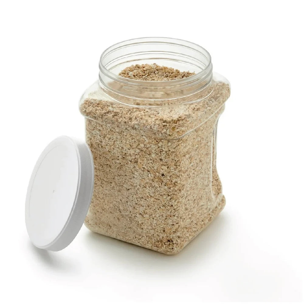 Portable Treat Canister 2 Quart Stackable Storage Pets Secure Screw-On Lid Compact Design Fresh Snacks