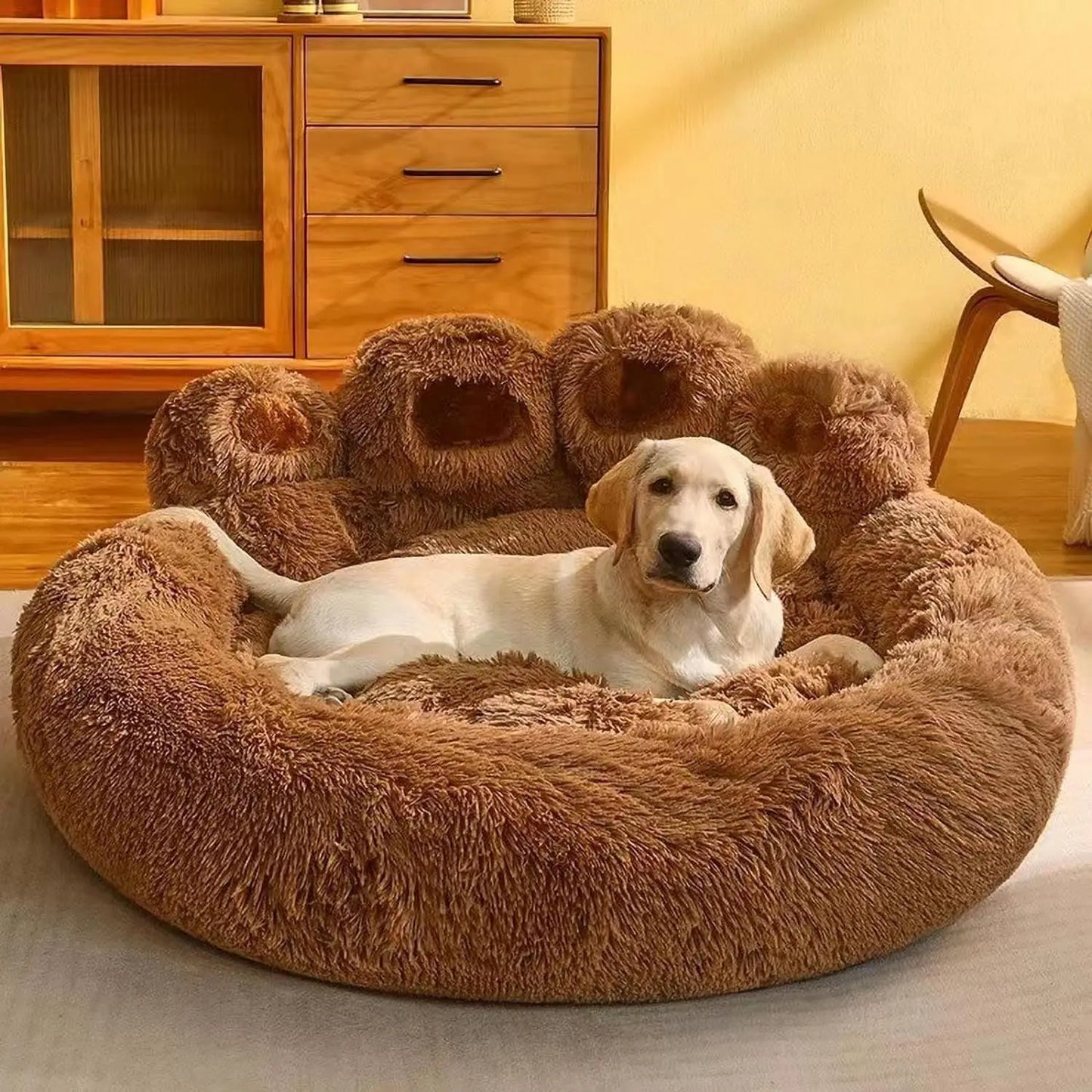 Kylinsure Round Plush Orthopedic Donut Dog & Cat Bed
