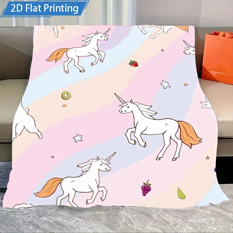 1pc Flannel Blanket Cute Kitten Print Fleece Blanket Soft Cozy Throw for Kids and Cat Lovers Home Decor 2D Flat Printing