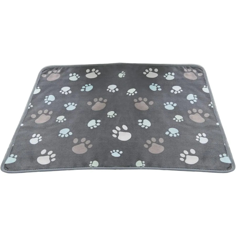 Blankets Super Soft and Warm Fleece Flannel Pet Blanket Cats Dogs Cute Paw Print Pet Throw Puppy Blankets Fleece Grey Paw Small