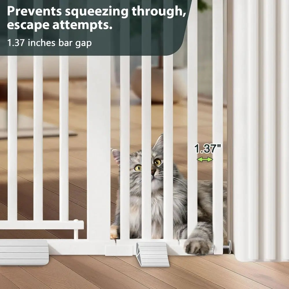 51'' Extra Tall Cat Gate for Doorways 30-49.2'' Wide, Climb Proof Pet Dog Gates for Kitten Dogs, Pressure Mounted No Drilling Ca