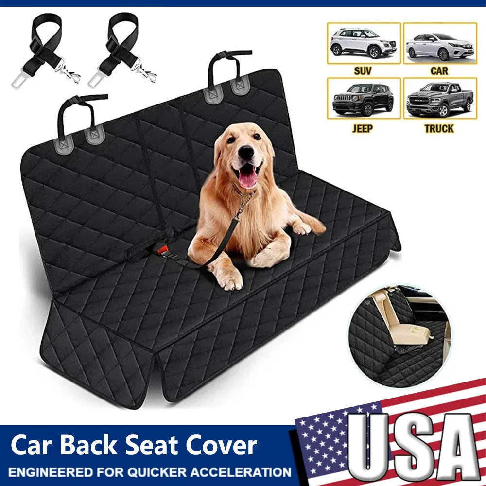 Universal Car Back Seat Cover For Dog Cat Waterproof Auto SUV Truck Rear Seat Protector Mat Nonslip Safety Carry Pet  Outing