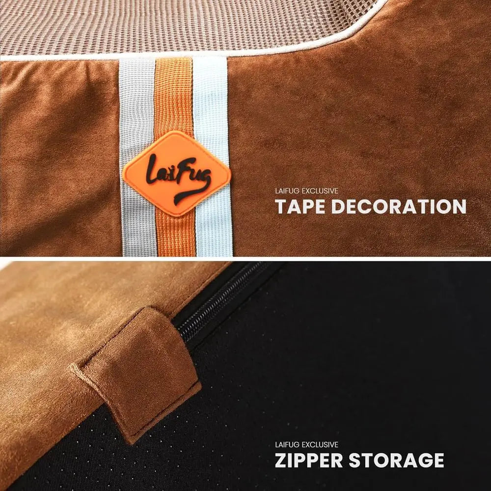 Extra Large Orthopedic Dog Bed - 50 x 36 x 10 Brown, Waterproof & Removable Cover