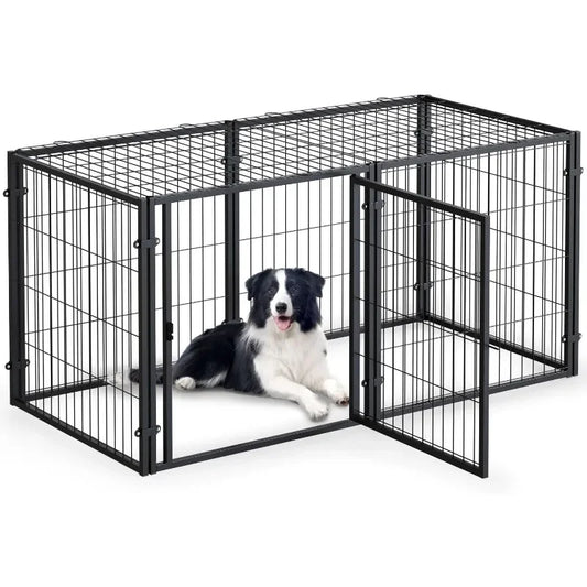 Heavy Duty Large Dog Crate, 48 "long X 24" Height, Dog Crate, Dog Kennel, Pet Crate, Indoor Outdoor, XL, Black